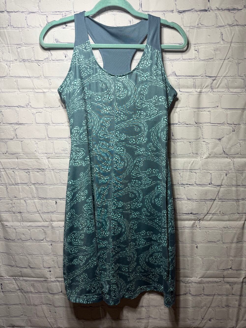 Columbia Omni-Shade Sun Protection Sleeveless Dress Blue Gray Sz M